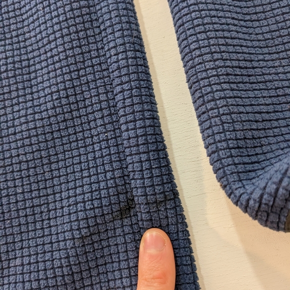 Eddie Bauer Soft Waffle Knit 1/4 Zip Blue Thermal Pullover Mens Sz XXL. - Picture 3 of 5